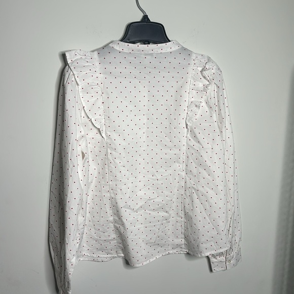 Ladies J CREW BLOUSE WITH HEARTS - Picture 5 of 7